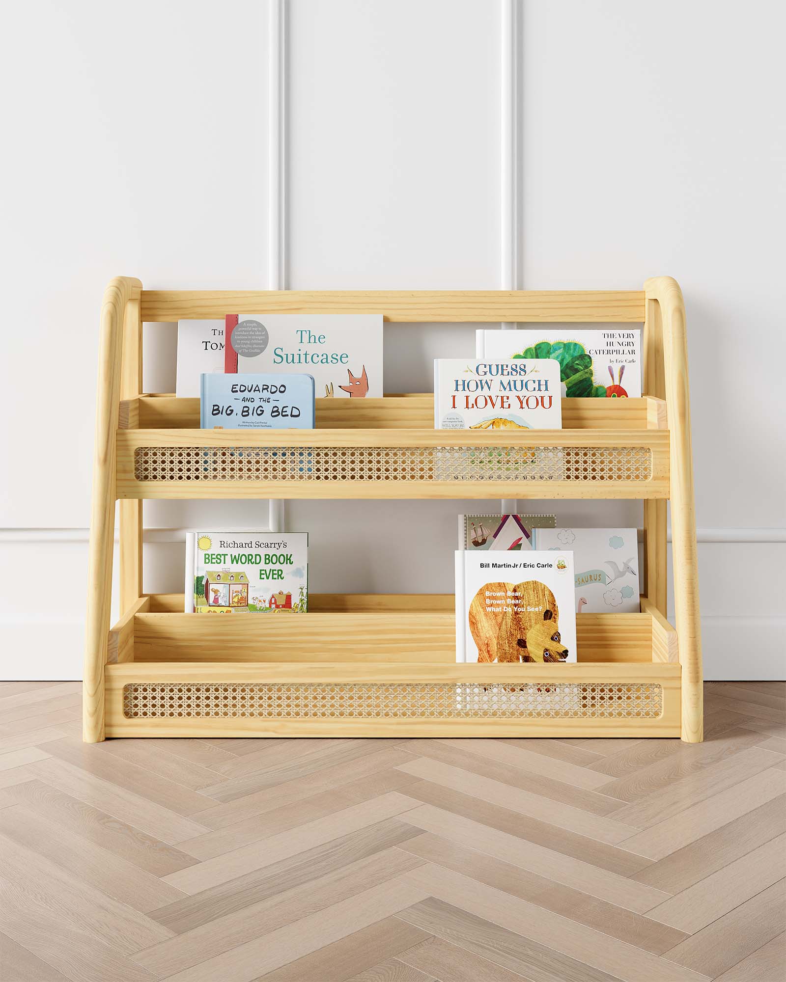 Rattan Montessori Bookshelf | Nestig