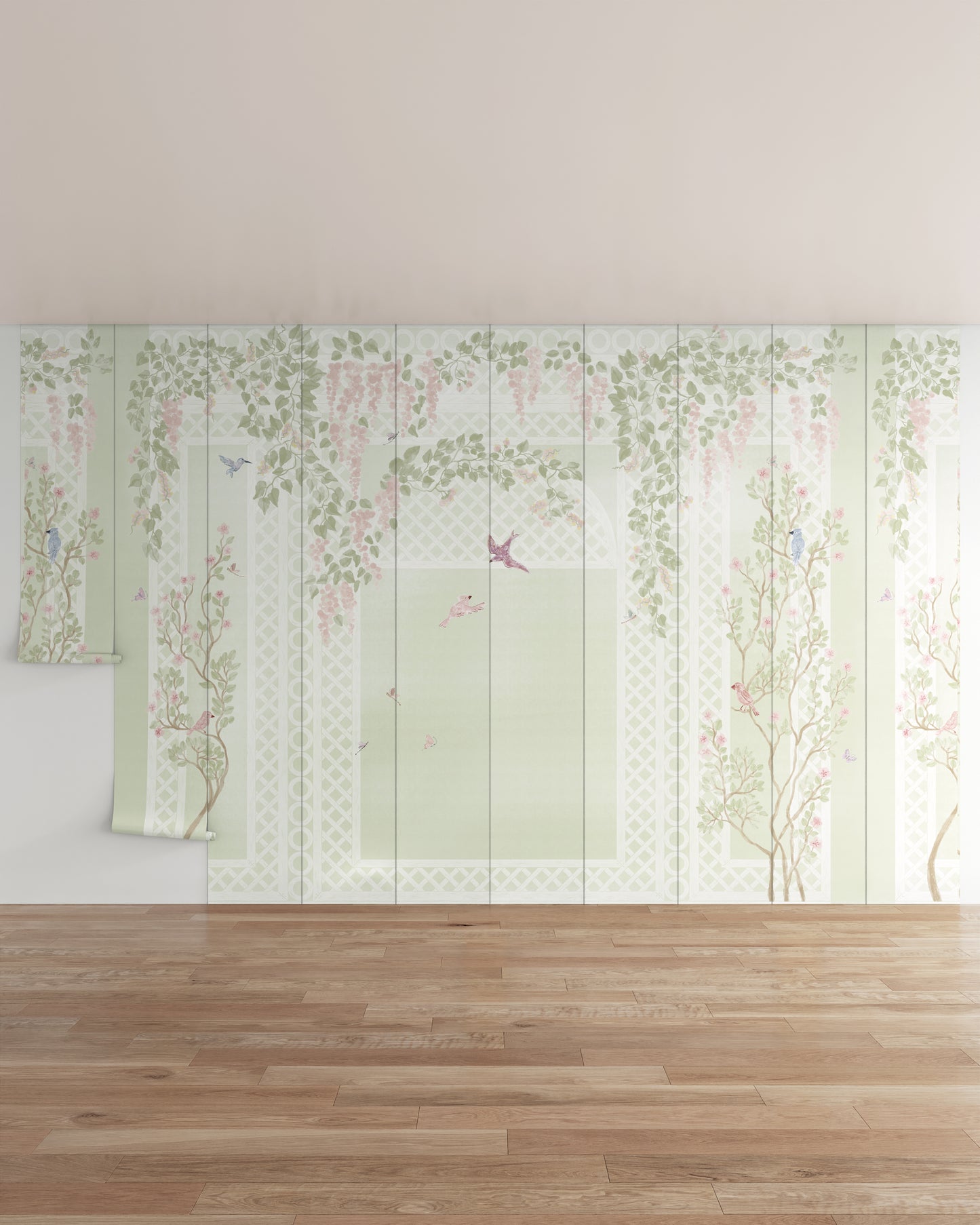 Light Sage / 10 Panels (16.07 ft W x 10 ft H)