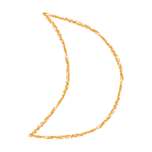 Moon shape, color: yellow