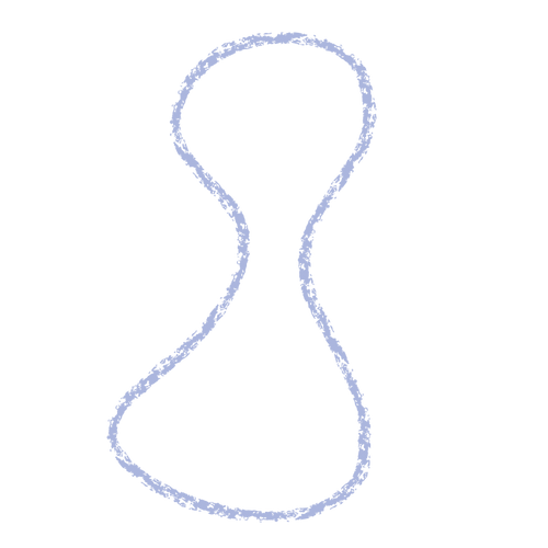 Oblong shape, color: blue