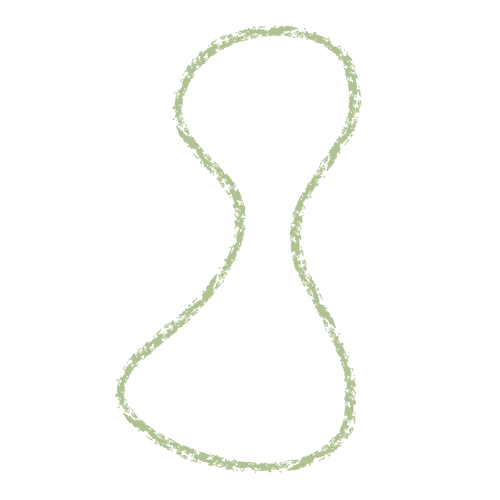 Oblong shape, color: green