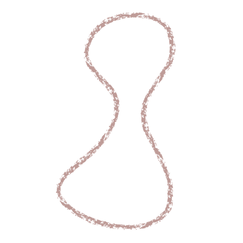 Oblong shape, color: mauve