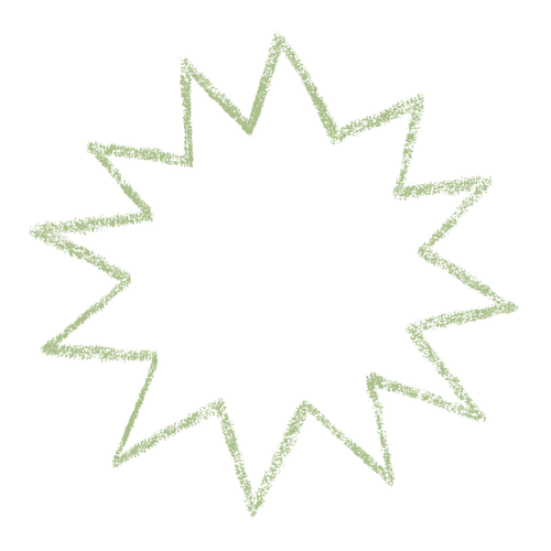Star shape, color: green