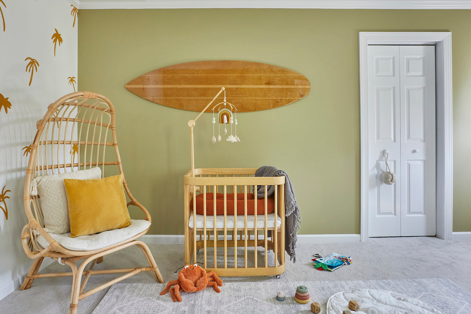 Local Art Brings Love and Life To This Surf Themed Nursery