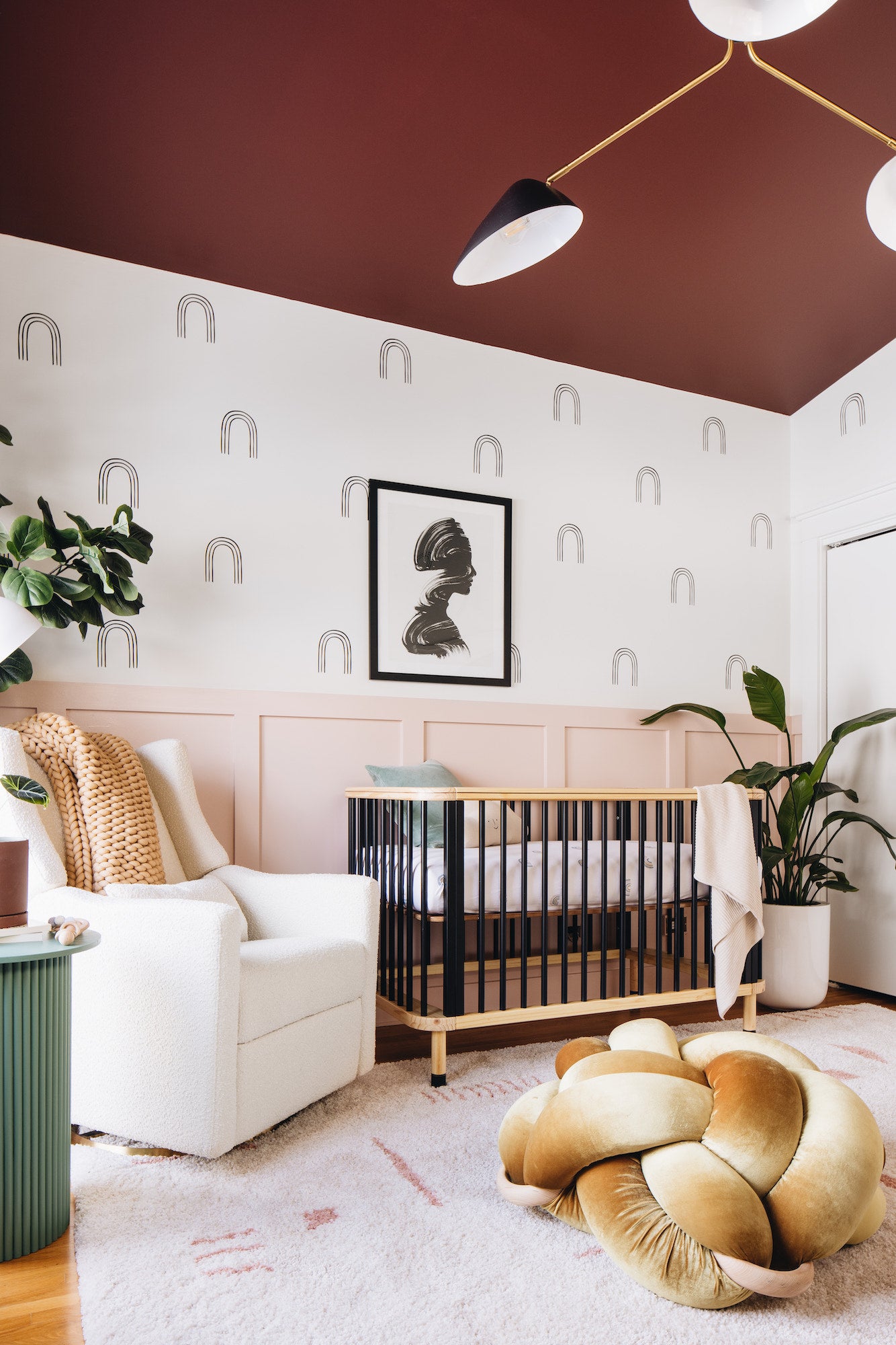 A Painted Ceiling Shines In This Blissfully Bold Nursery