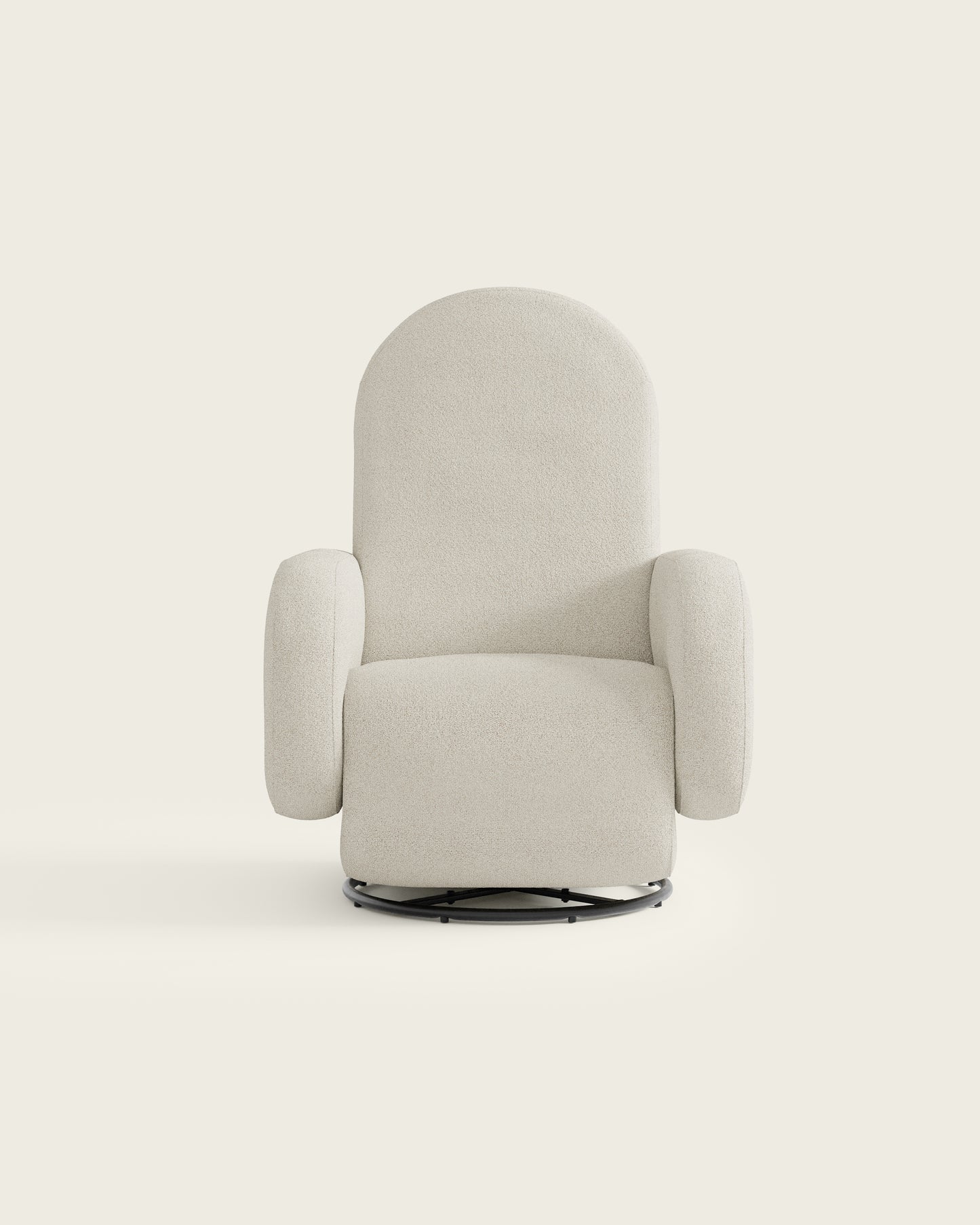 Alabaster Bouclé / Metal Base