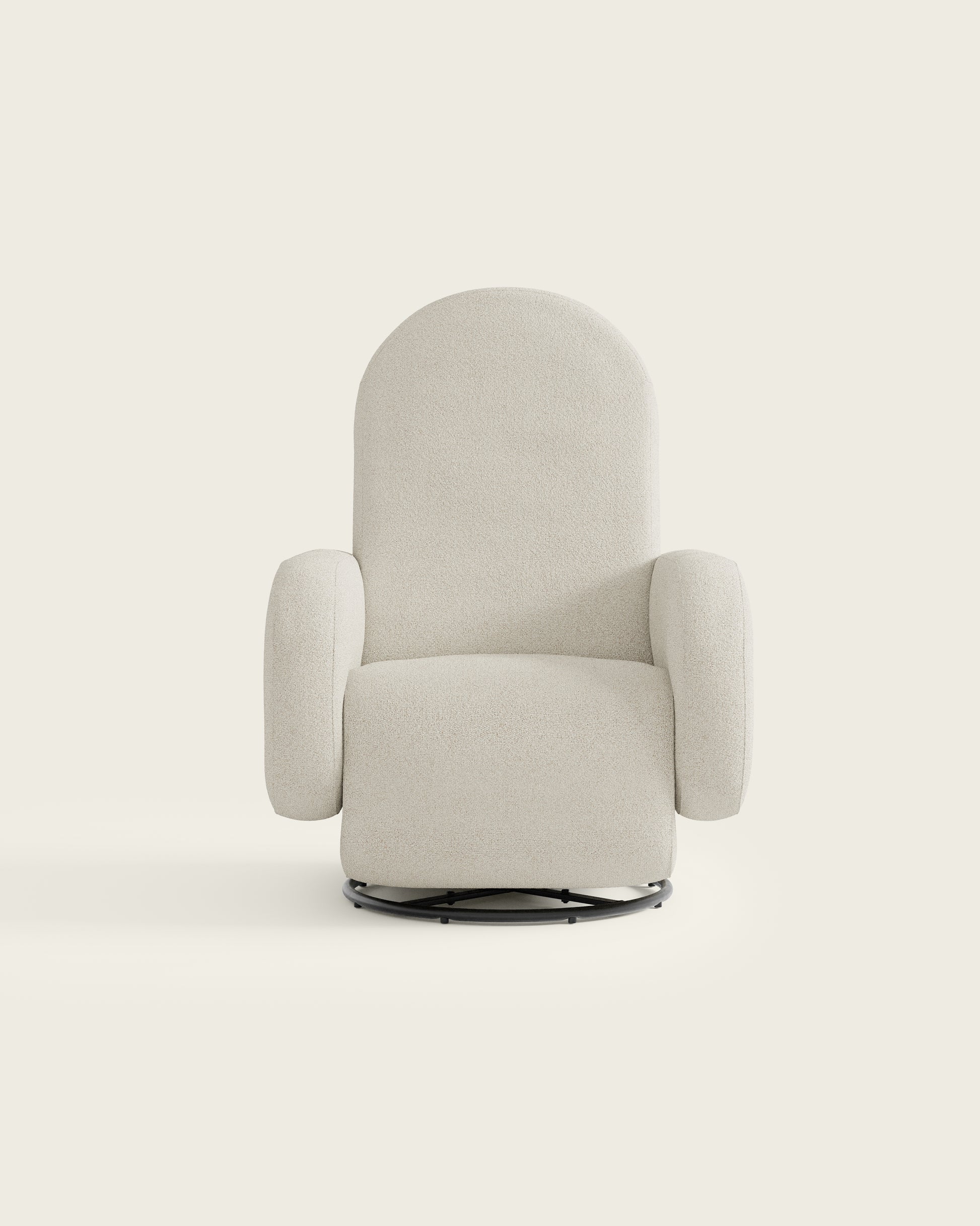 Alabaster Bouclé / Metal Base