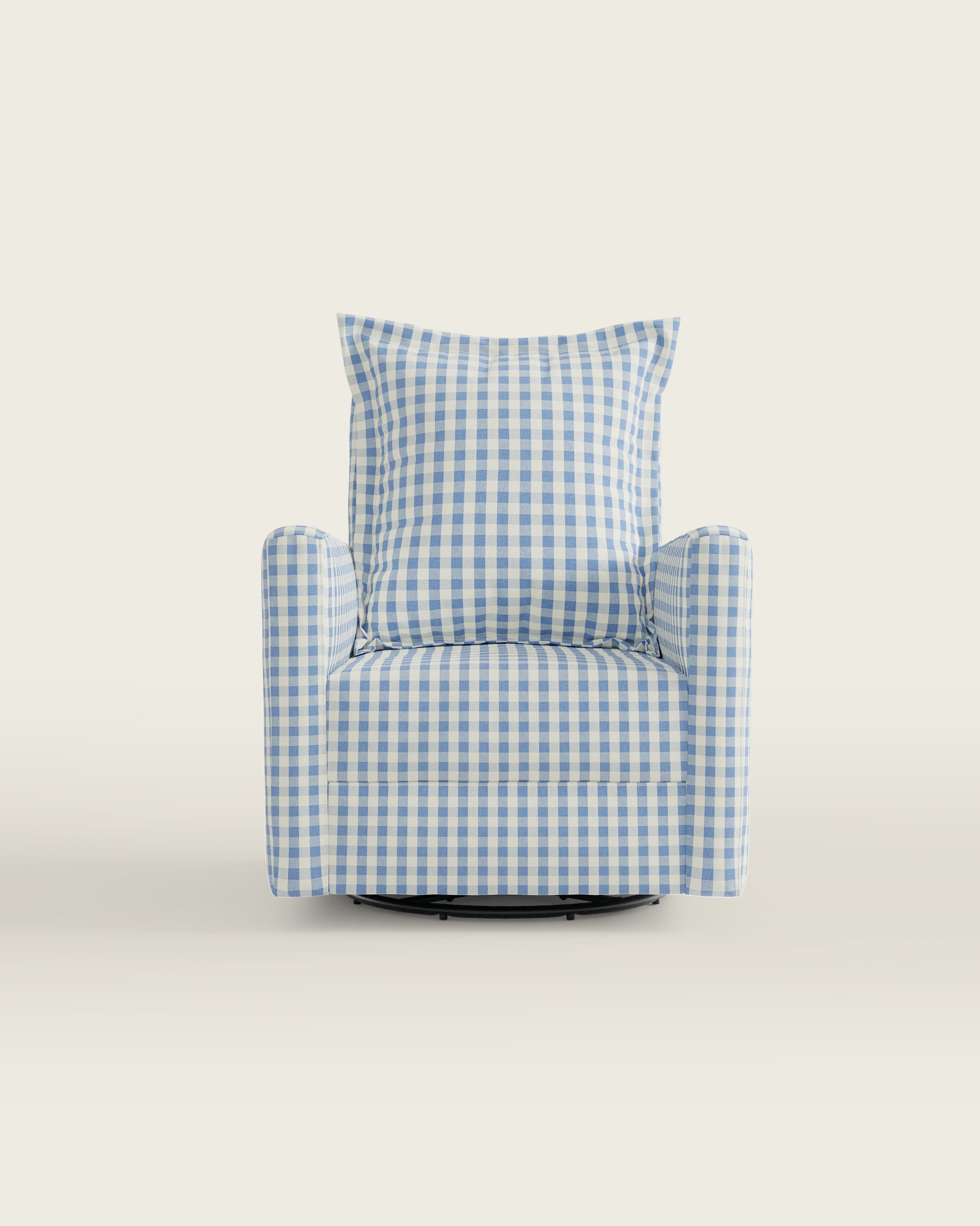 Bluebell Gingham / Metal Base