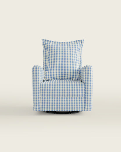 Bluebell Gingham / Metal Base