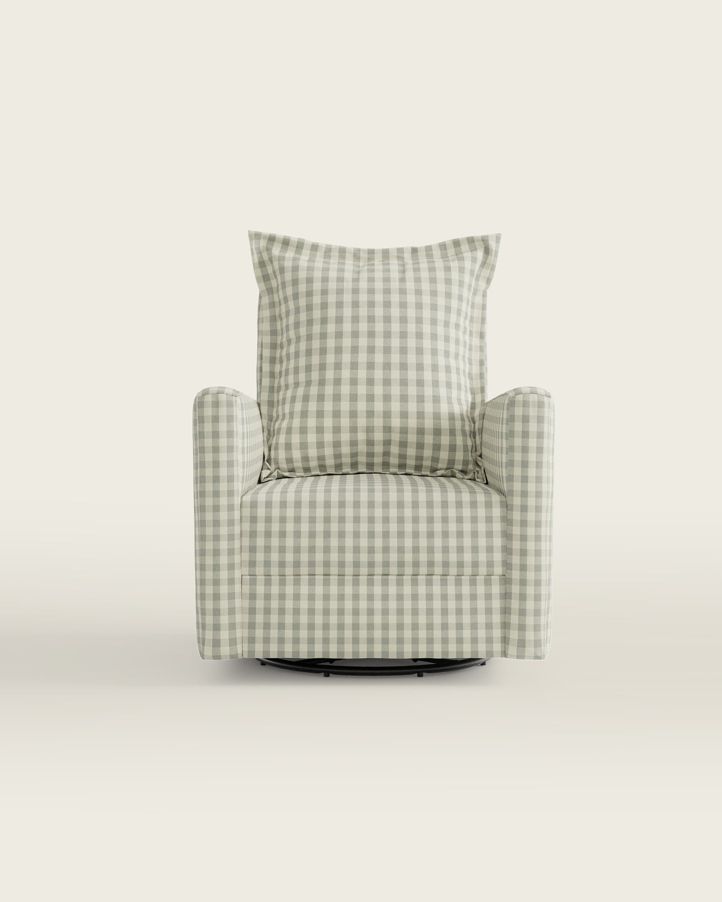 Celadon Gingham / Metal Base