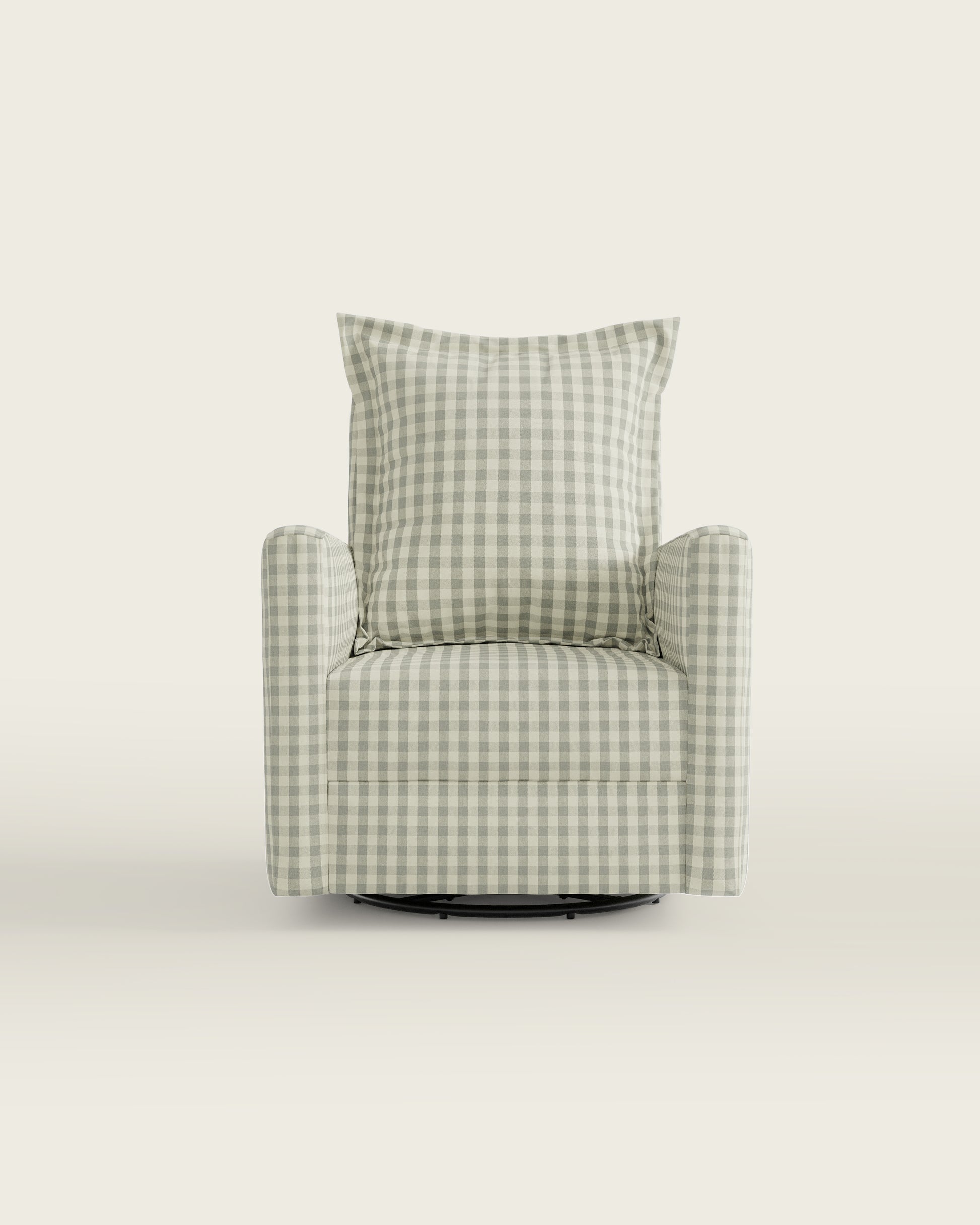 Celadon Gingham / Metal Base