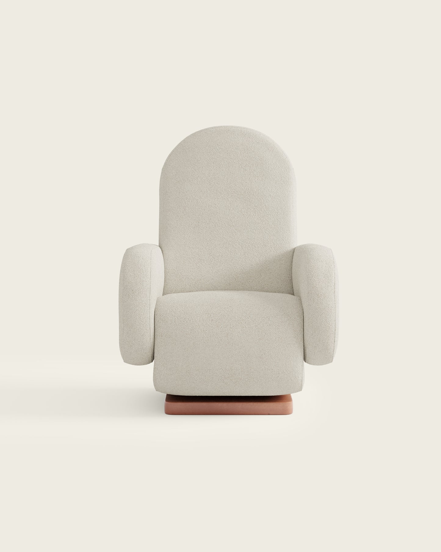 Alabaster Bouclé / Wood Base