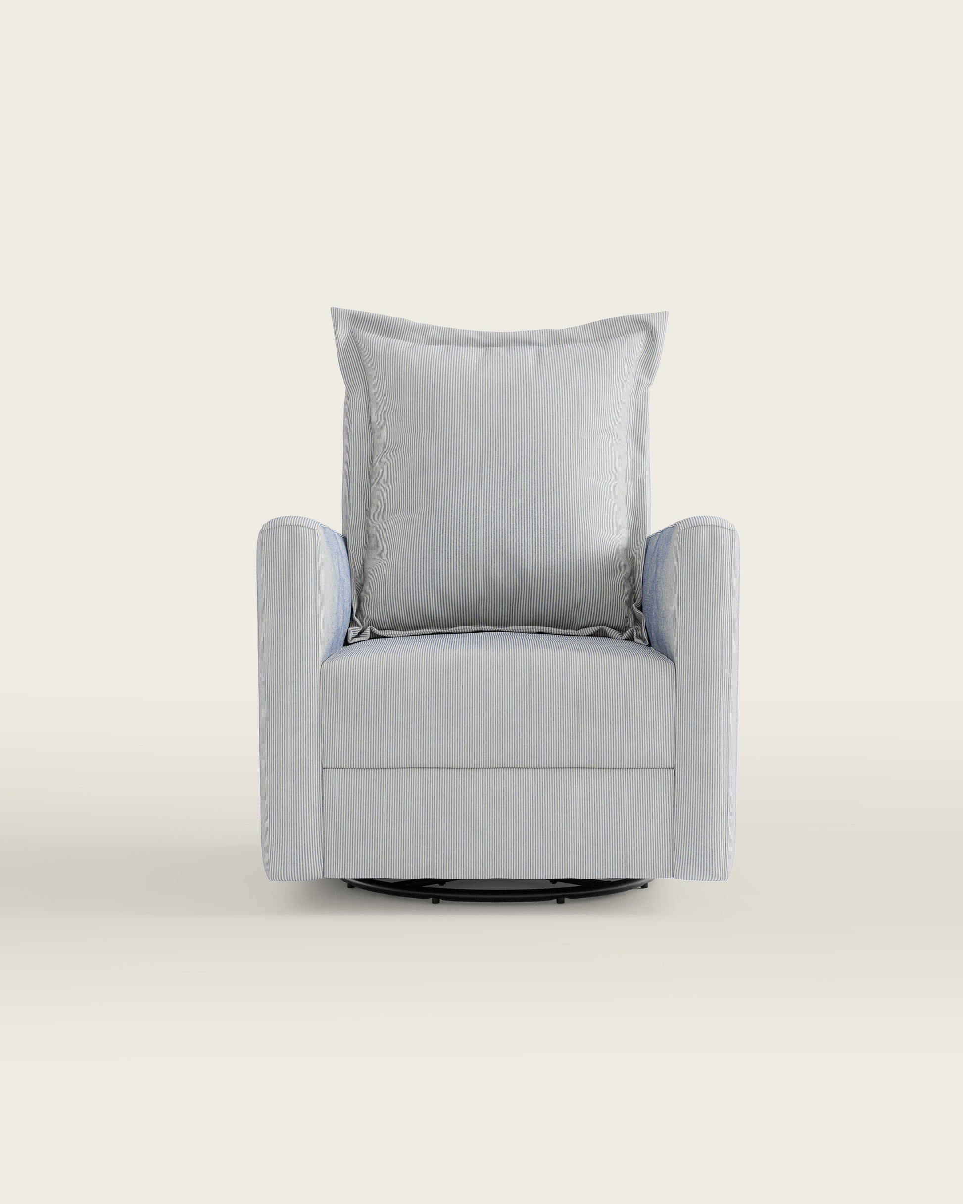 Bluebell Ticking Stripe / Metal Base