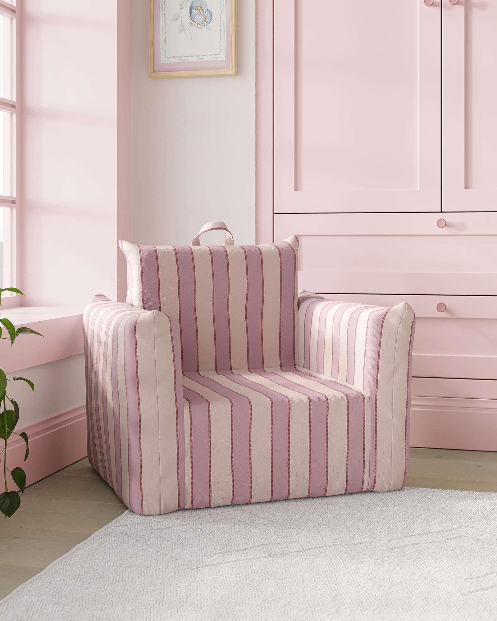 Trimmed Stripe in Mauve