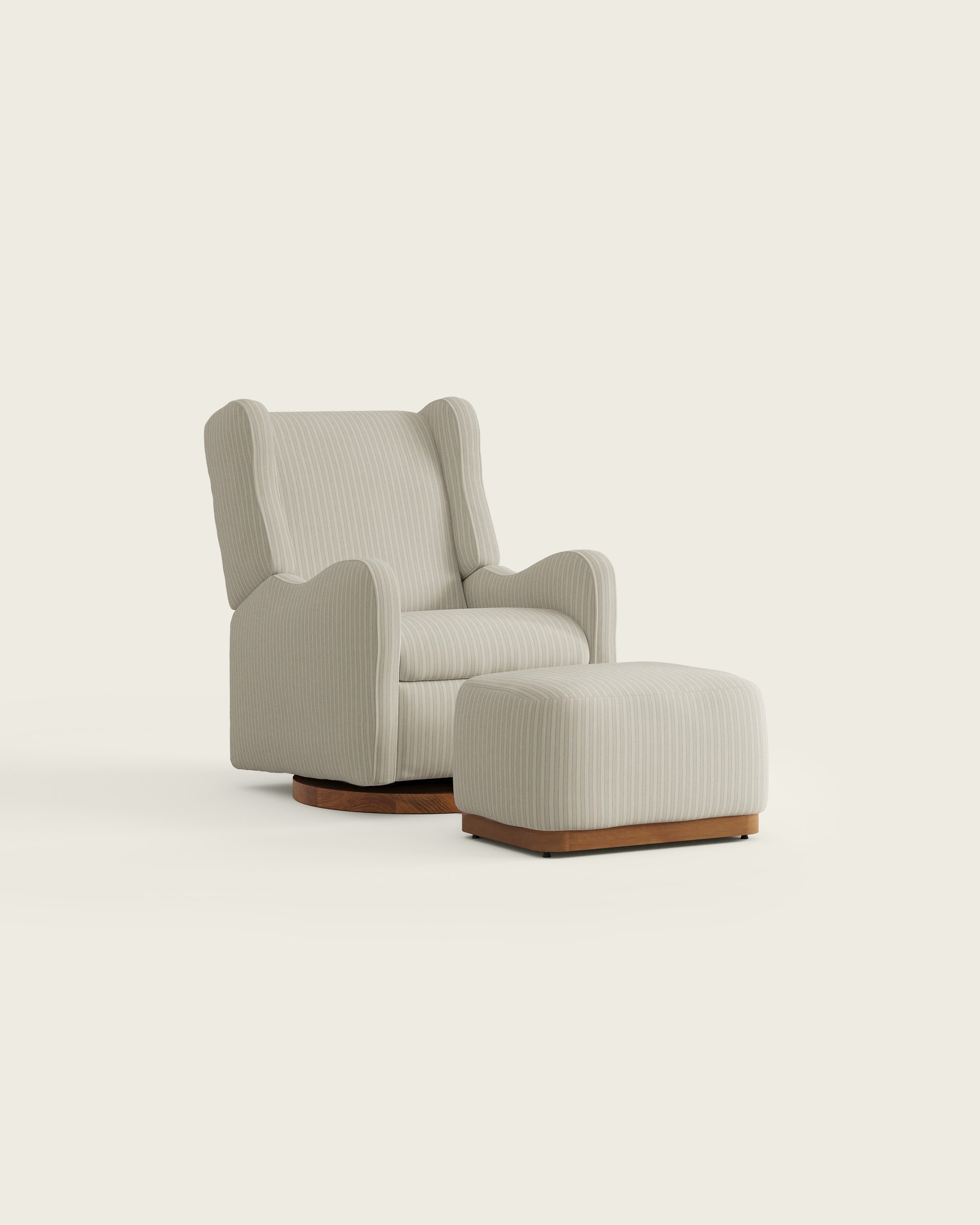 Pebble Stripe / Wood Base