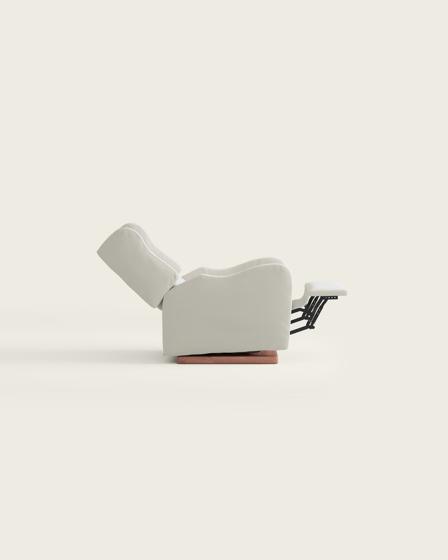 Snow Textured Weave / Wood Base