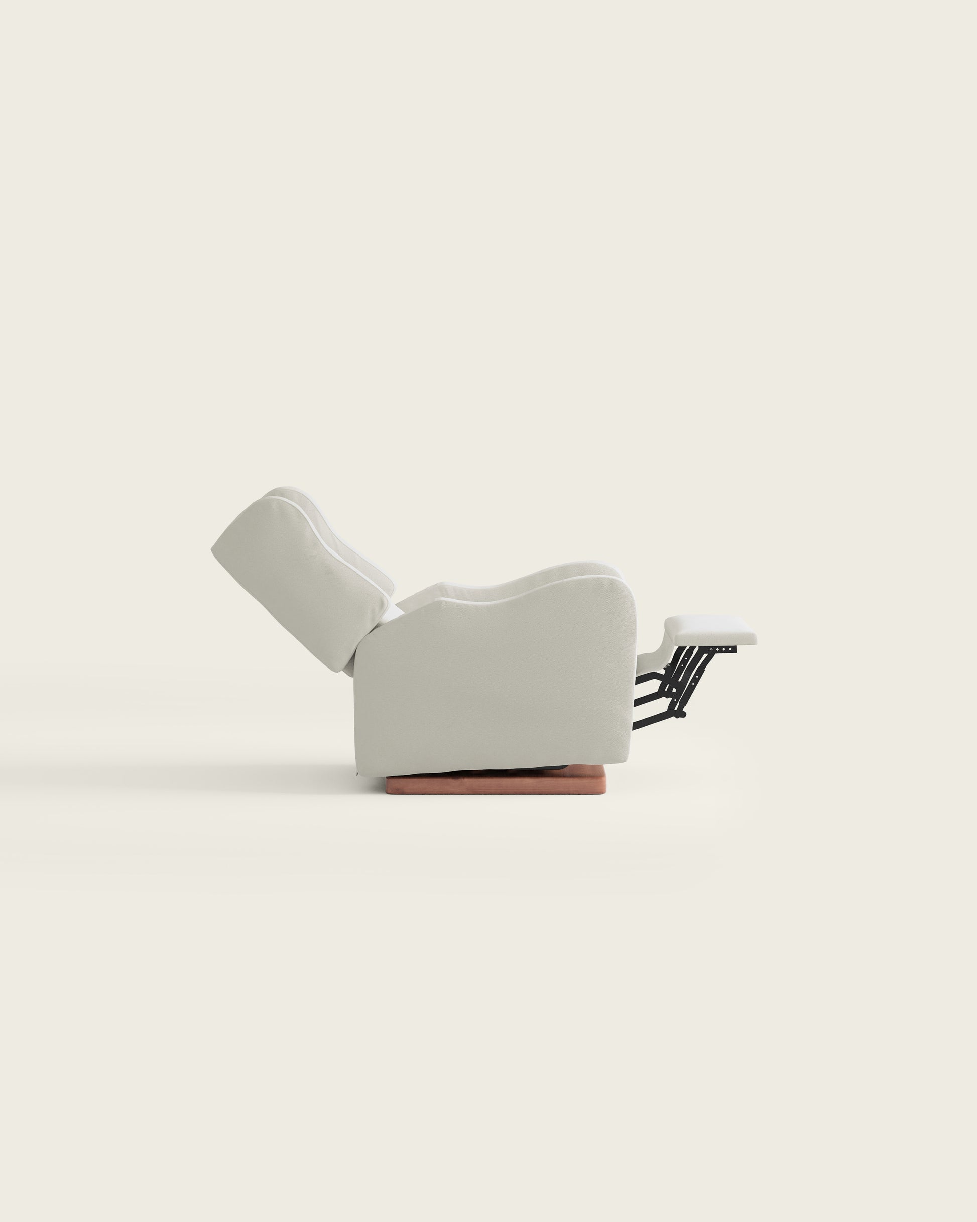 Snow Textured Weave / Wood Base