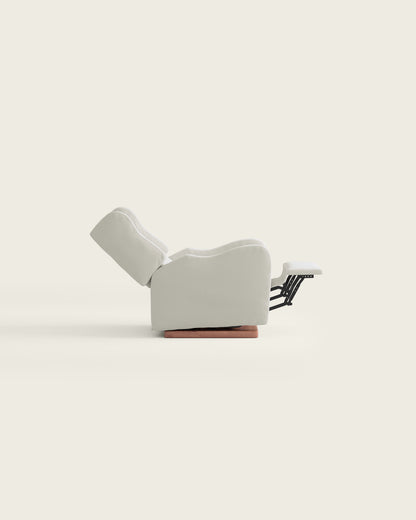 Snow Textured Weave / Wood Base