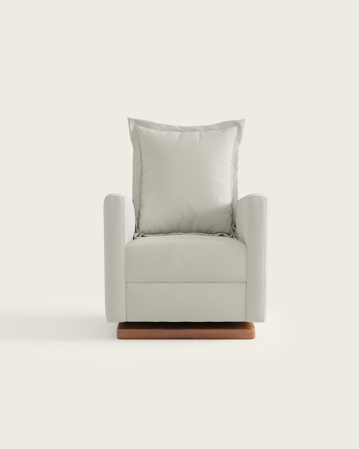 Snow Textured Weave / Wood Base