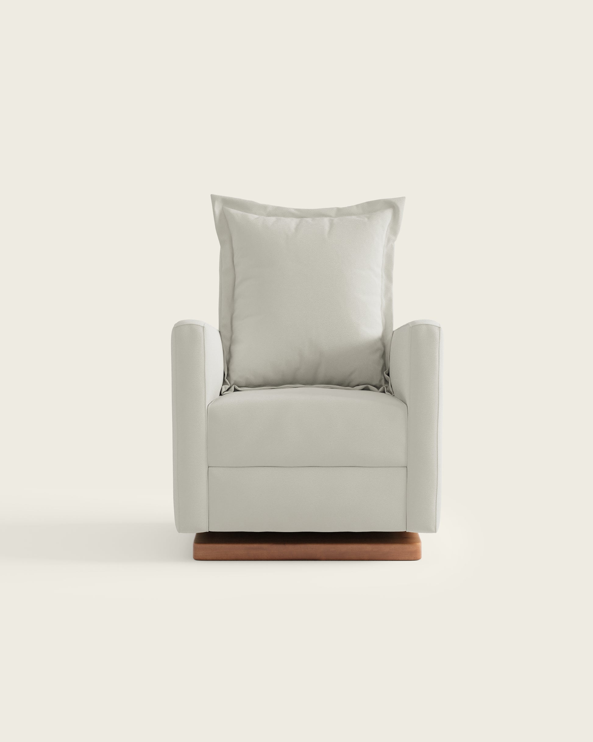 Snow Textured Weave / Wood Base