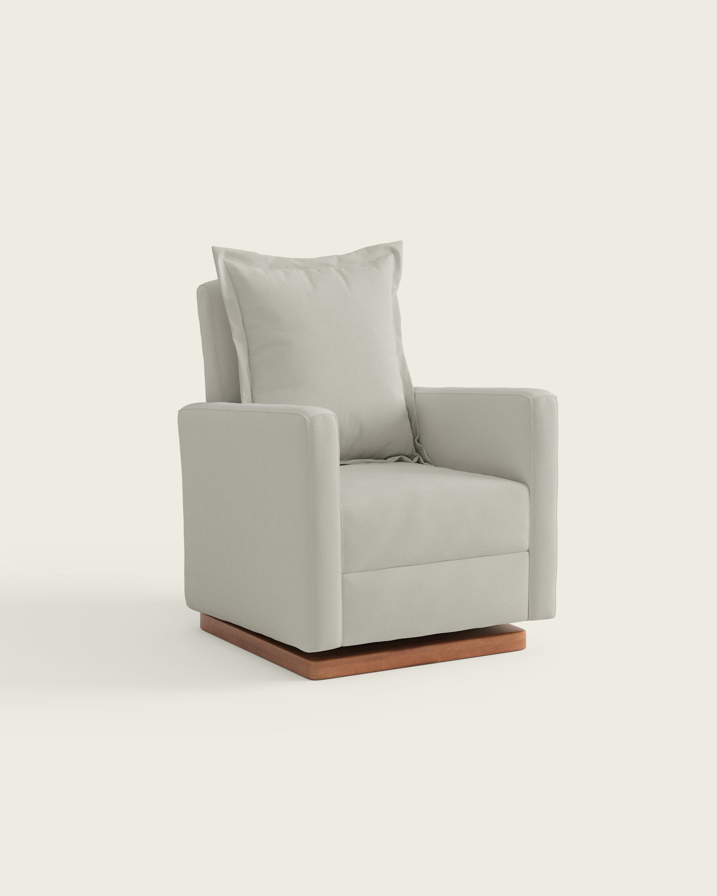 Snow Textured Weave / Wood Base