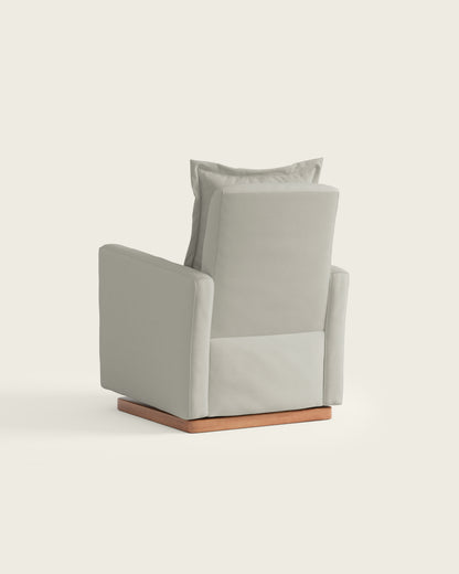 Snow Textured Weave / Wood Base