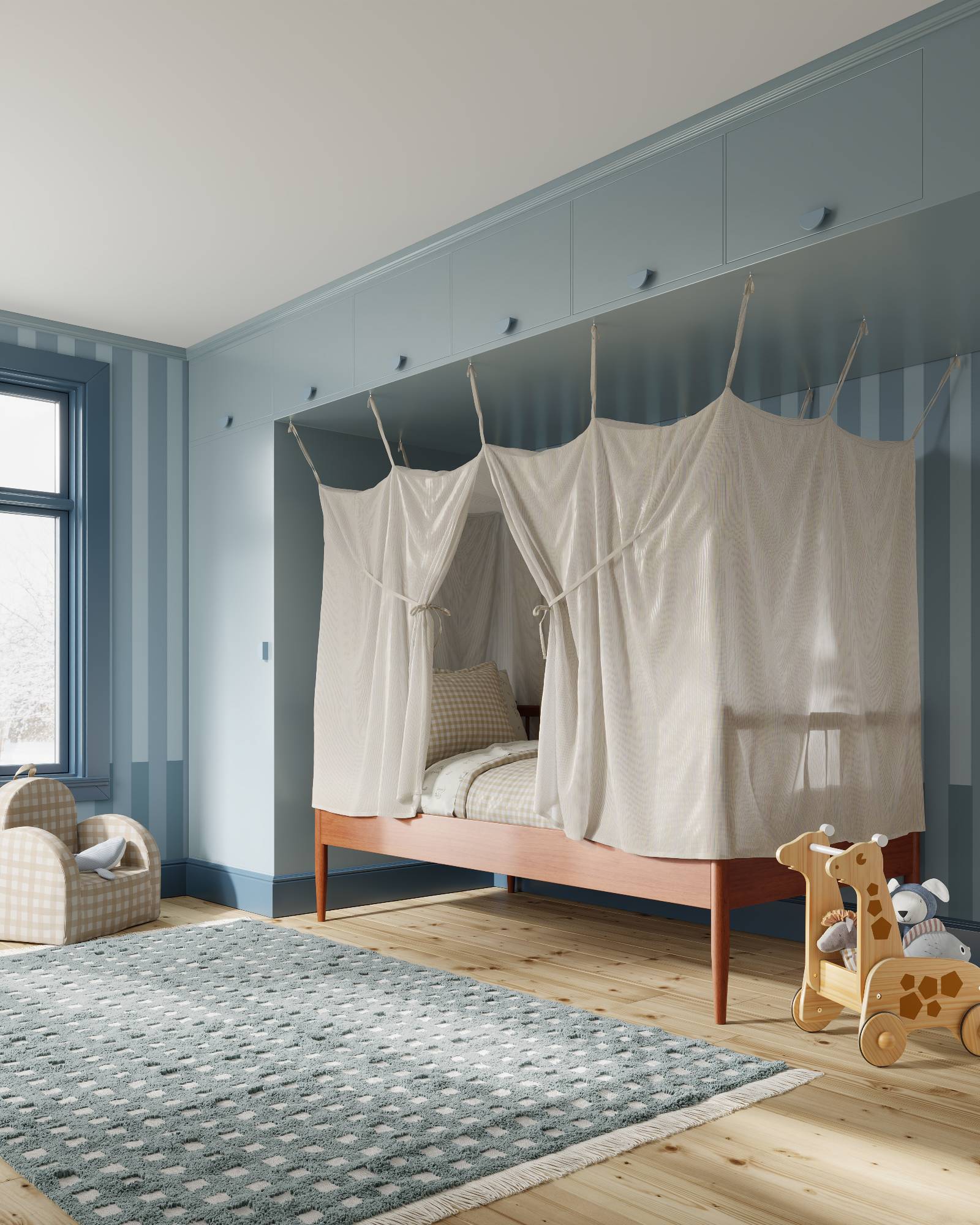 castle tent bed Nestig Castle Canopy Tent, Rainbow, Wood