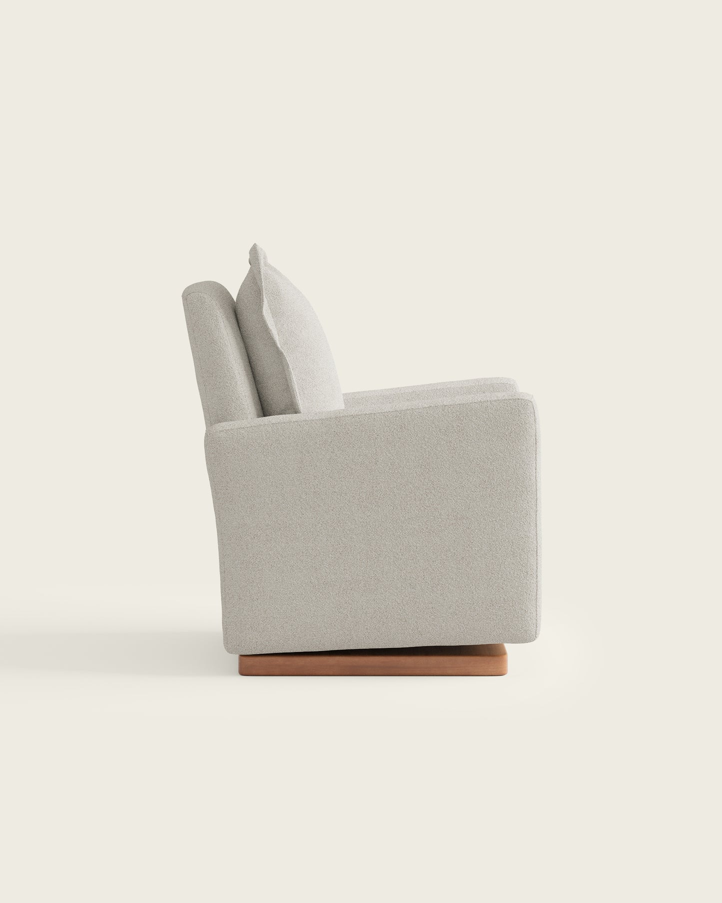 Alabaster Bouclé / Wood Base