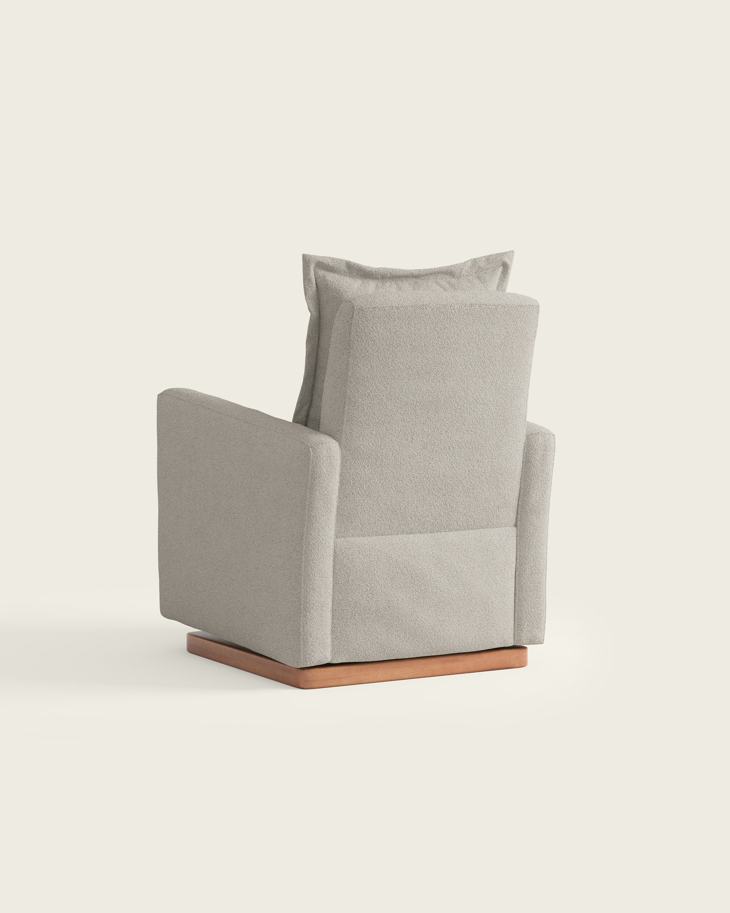 Alabaster Bouclé / Wood Base