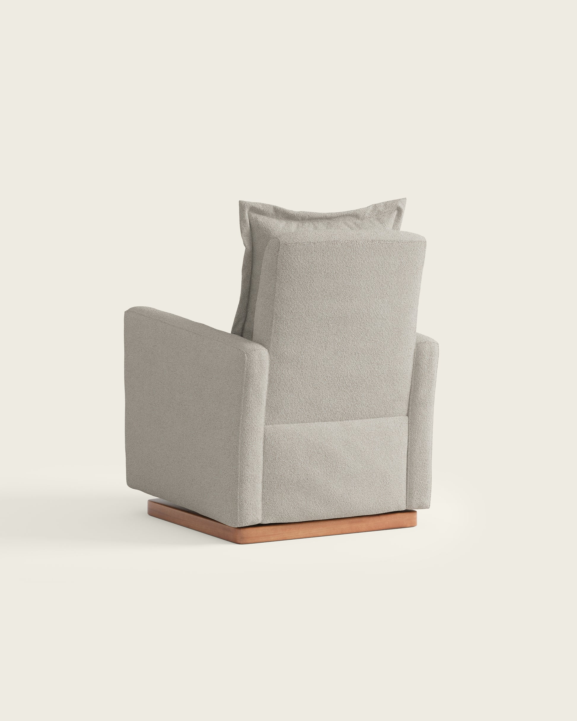 Alabaster Bouclé / Wood Base