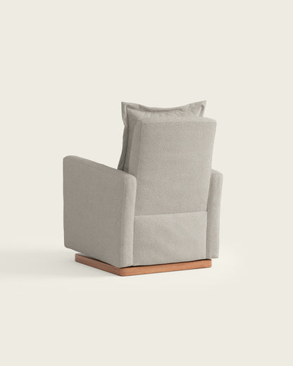 Alabaster Bouclé / Wood Base