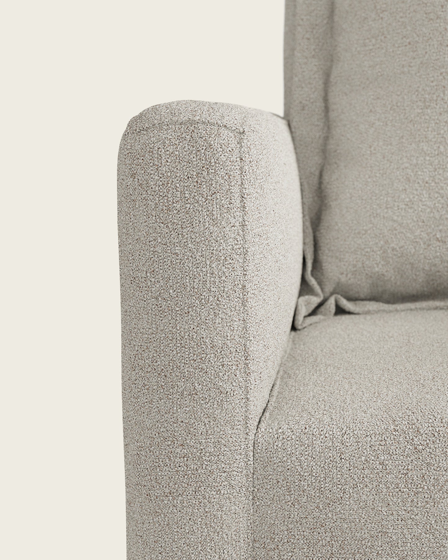 Alabaster Bouclé / Metal Base