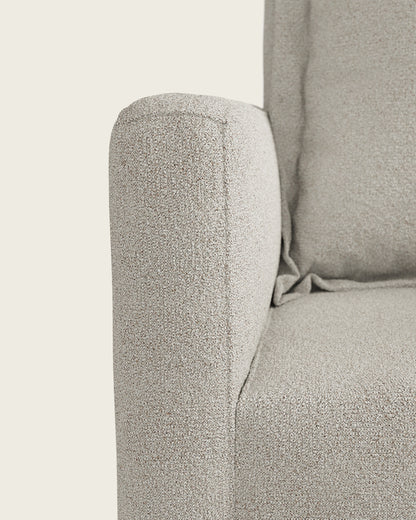 Alabaster Bouclé / Metal Base