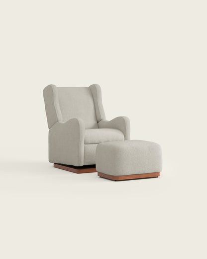 Alabaster Bouclé / Wood Base