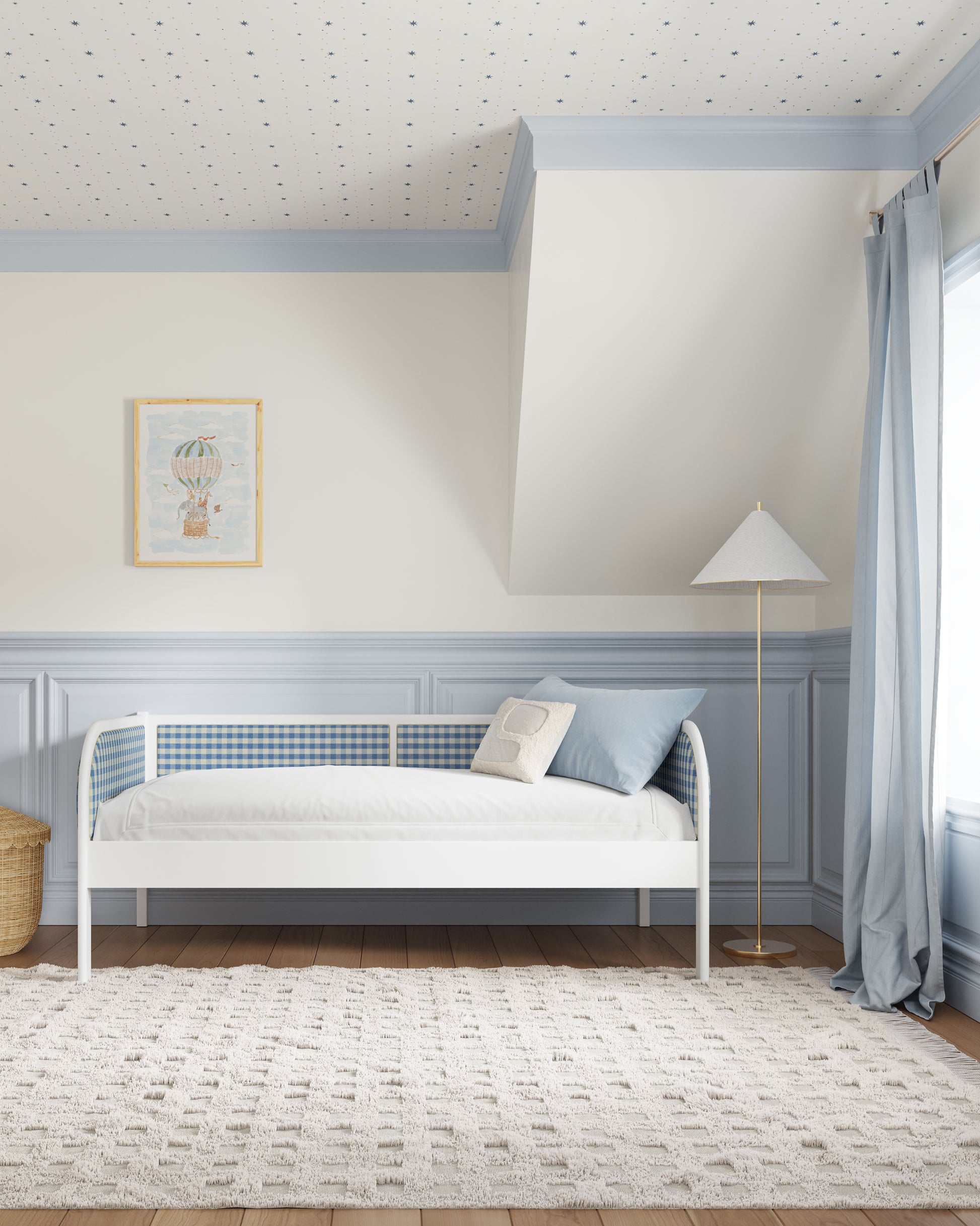 White / Bluebell Gingham
