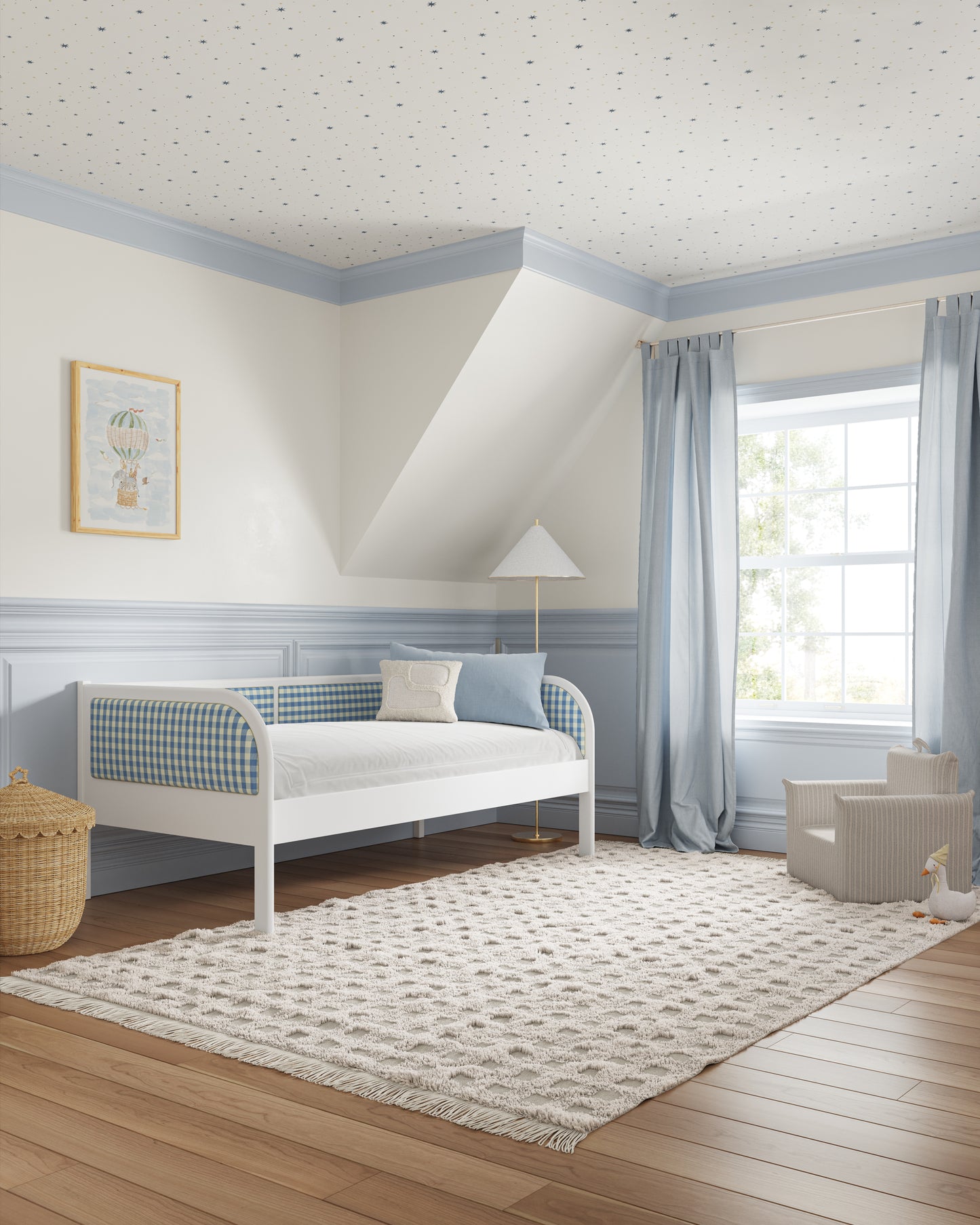White / Bluebell Gingham