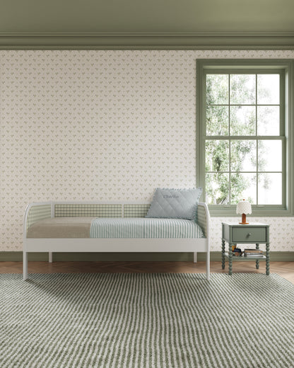 White / Celadon Gingham