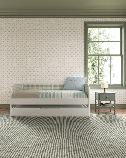 White / Celadon Gingham