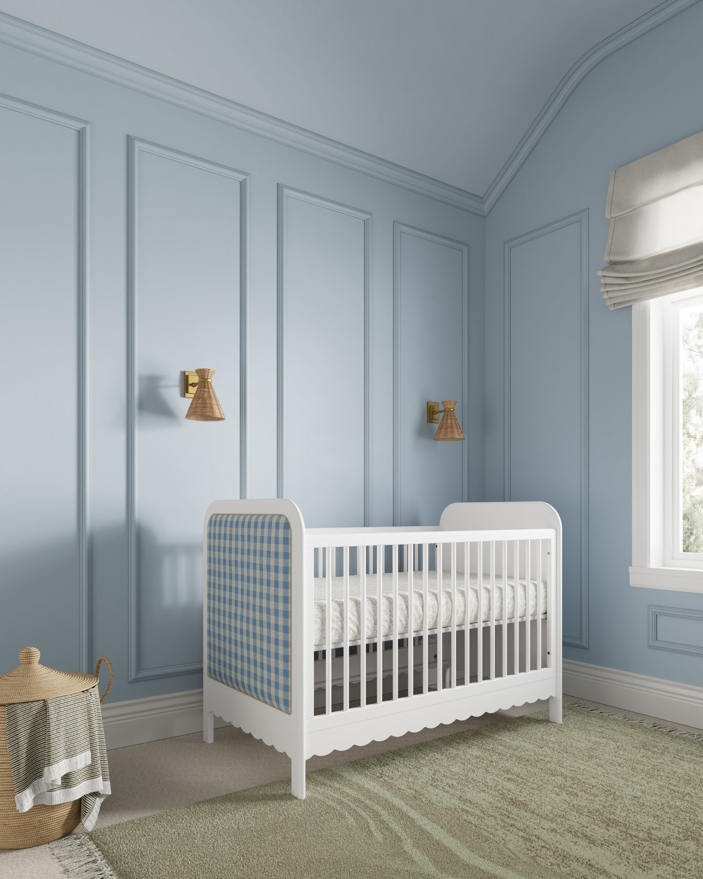 White / Bluebell Gingham