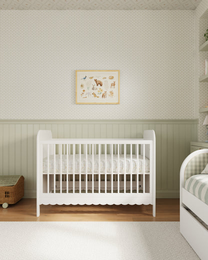 White / Celadon Gingham