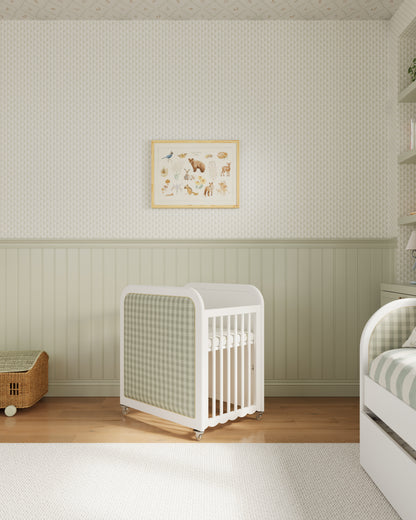 White / Celadon Gingham