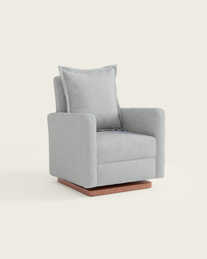 Bluebell Ticking Stripe / Wood Base