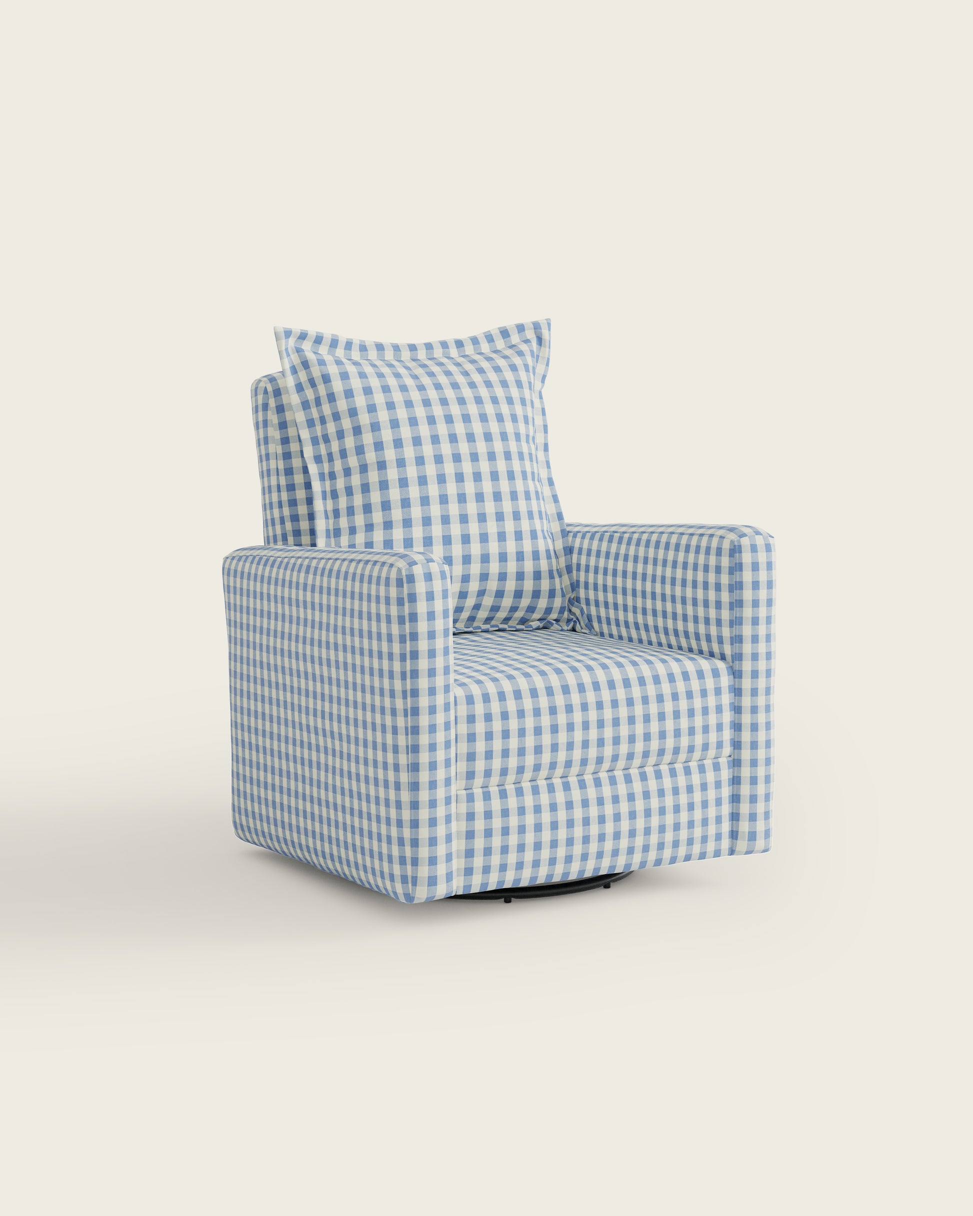 Bluebell Gingham / Metal Base