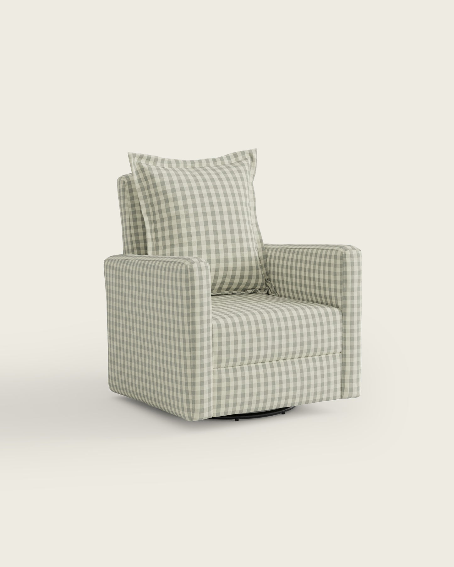 Celadon Gingham / Metal Base