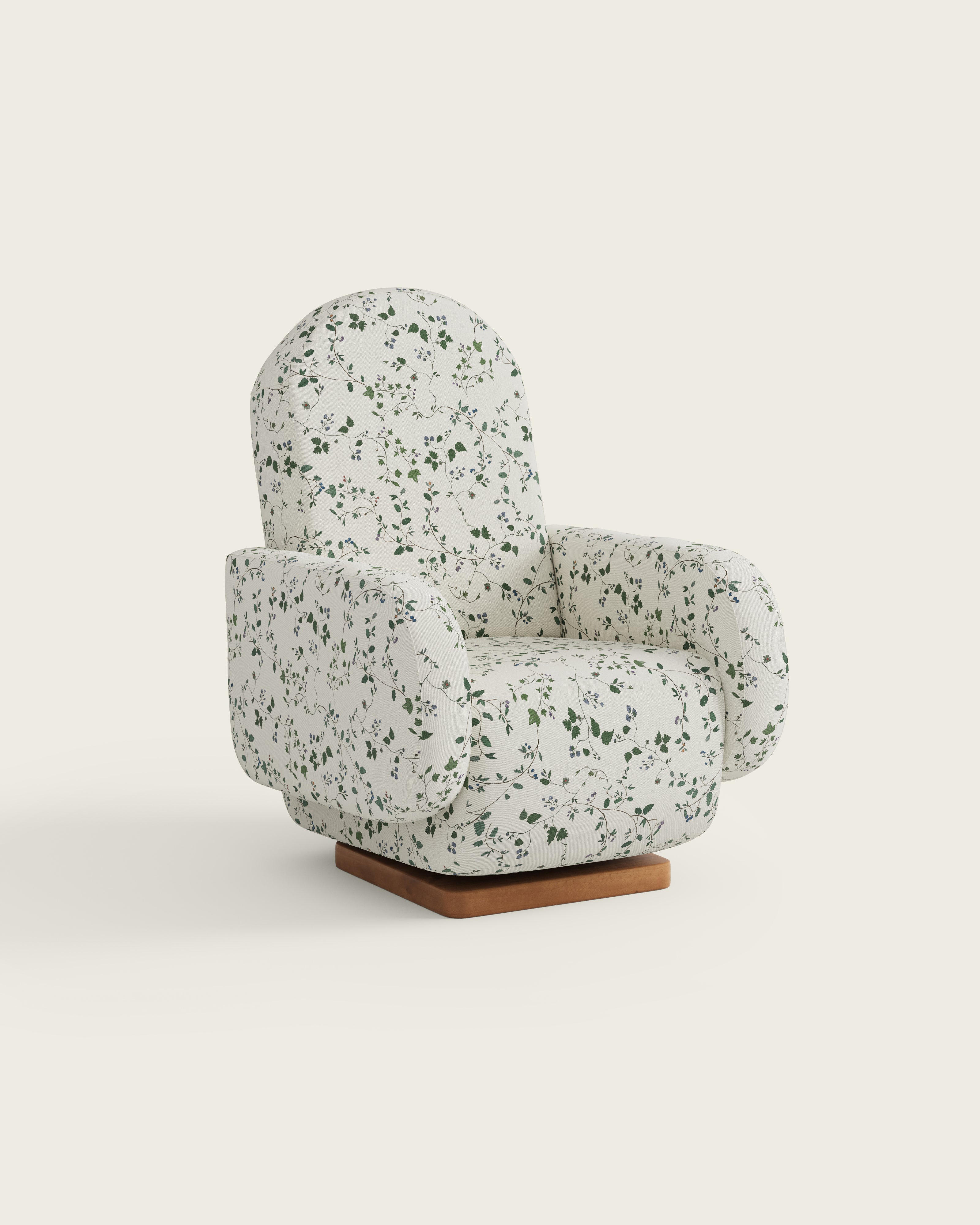 Cosma Swivel Nursery Glider Chair | Nestig