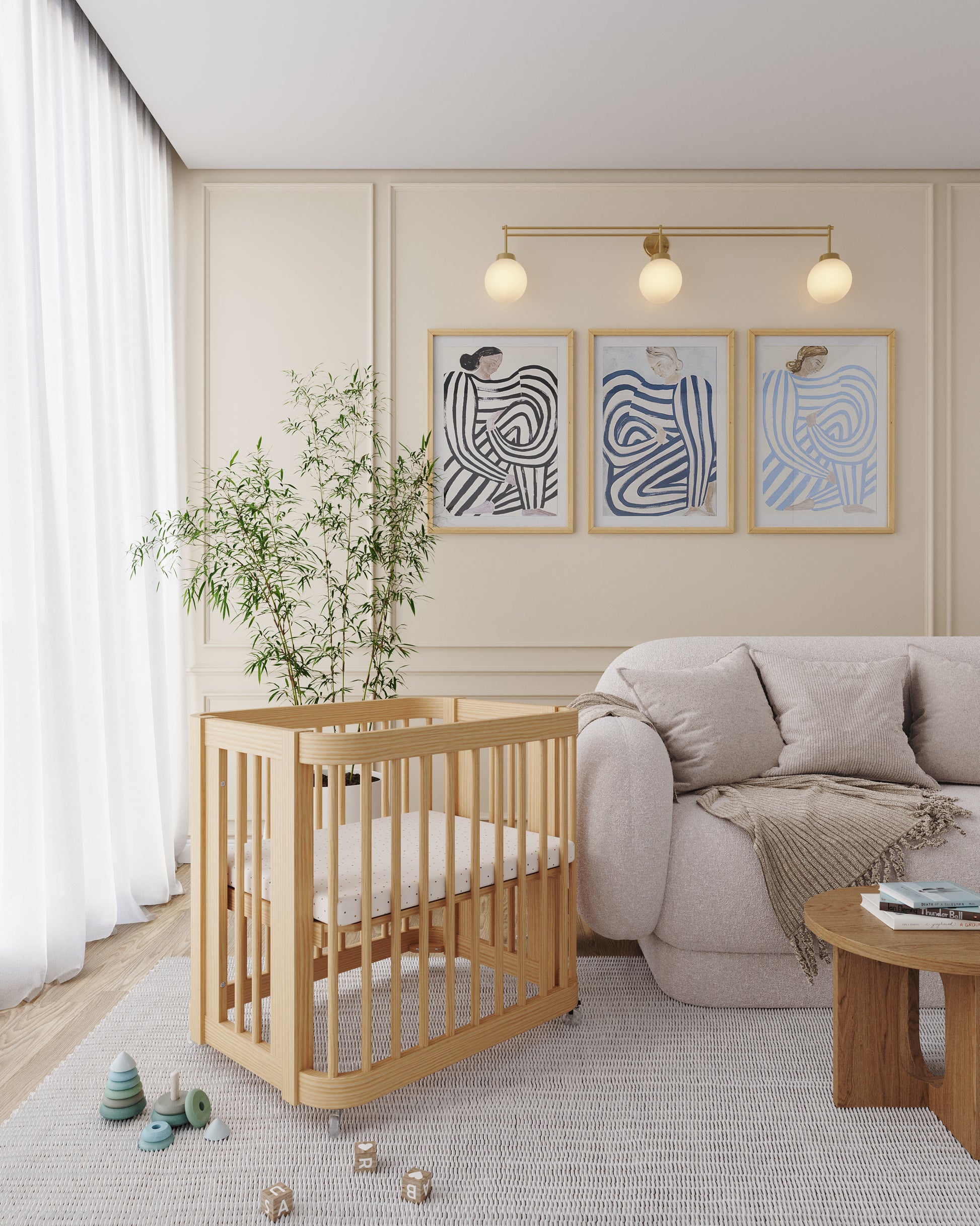 nestig vs stokke Nestig The Wave 3 in 1 Crib, White, #1 Rated Convertible 3 in 1 Crib to Toddler Bed, Wood