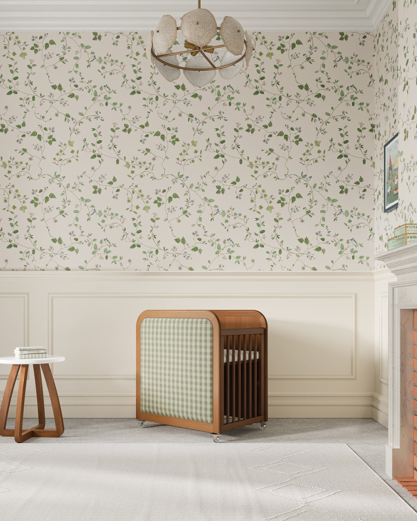 Walnut / Celadon Gingham