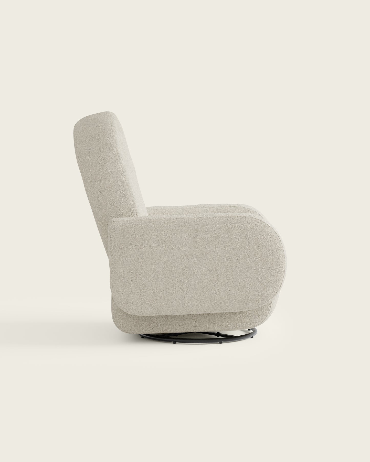 Alabaster Bouclé / Metal Base