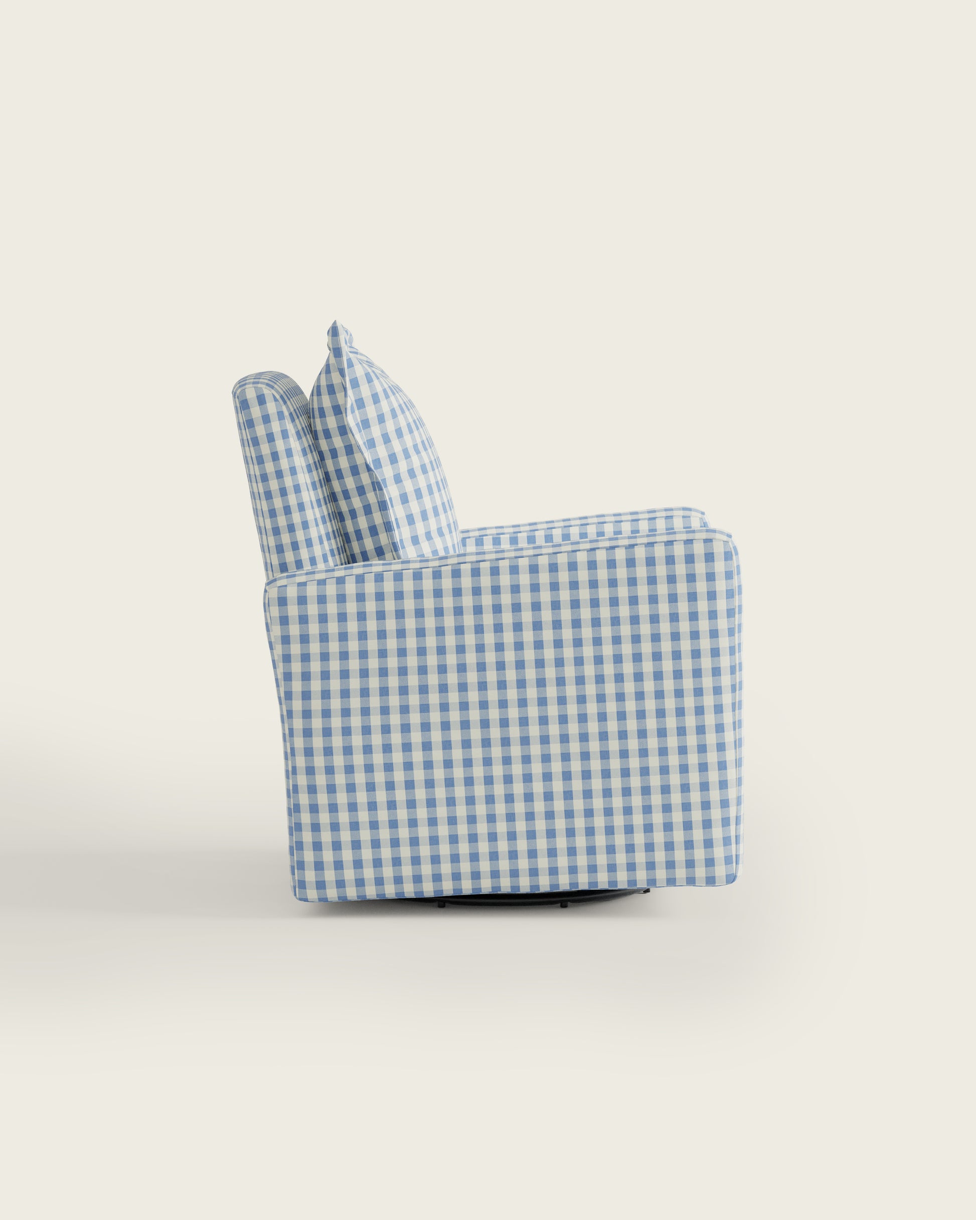 Bluebell Gingham / Metal Base