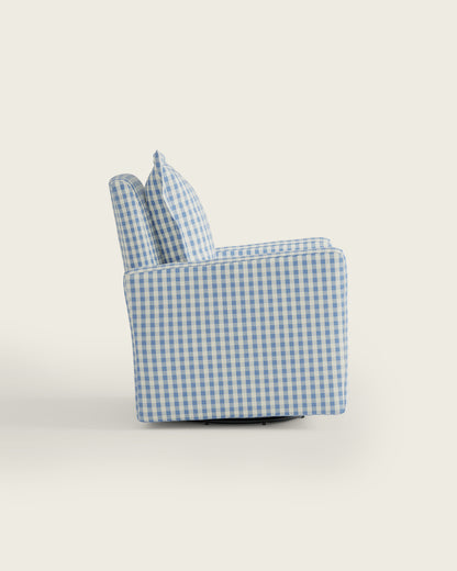 Bluebell Gingham / Metal Base